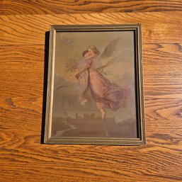 Antique Framed Angel Print