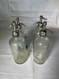 4- Vintage Seltzer Bottles