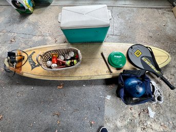 Fun, Surfboard, Toys, Bowling Ball, Racket, And More