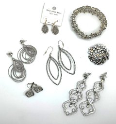 Group Of Rhinestone Costume Jewelry