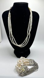 Seed Pearl Braceletsand Necklace