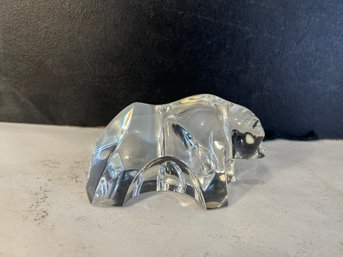 Baccarat Crystal Oursons Grizzly Bear Cub Wall Street Figurine Sculpture EUC