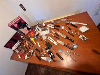 What A Drawer FULL! Gadgets, Knives New And Old, Bone Handled, NIB, Plus, Plus, Plus