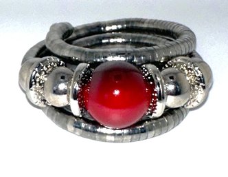 Silvertoned Statement Wrap Bracelet