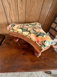 J. Edward Elliston, Builder, Birch 3 Legged Footstool, Handmade, Vintage