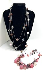 Group Of Costume Beaded Necklaces And Bracelets