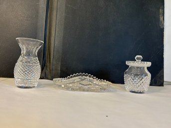 Set Of 3 Crystal Glass
