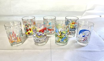 Set Of 7 Disney Glasses