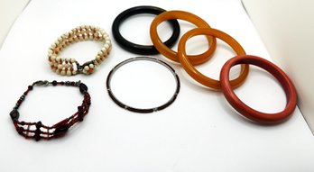Group Of Seven Bracelets
