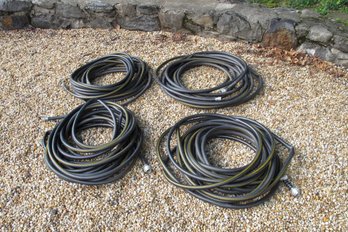 4 Heavy-duty High-pressure Utility Hose Made Of Rubber With Threaded Metal Fittings