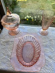 Depression Glass, Pink, Jeanette, And Hocking