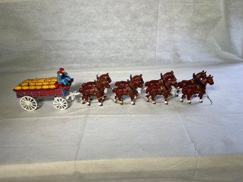 Vintage Castiron Coach & 8 Horses