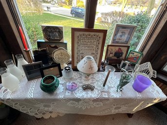 Fun Decor, Frames, Butterfly Candle Light, Handmade Needlepoint