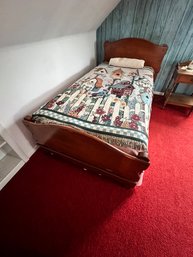 Twin Bed With Everything Needed! Knotty Pine