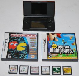 Nintendo DS With 8 Games. No Charger
