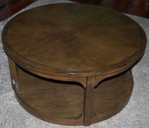 Contemporary Round Coffee/ Side Table On Casters. Some Scratches