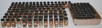 Vintage Collection Of 160 Small Apothecary Jars With Different Natural Specimens
