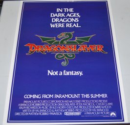 Vintage 1981 Movie Poster For ' Dragonslayer'