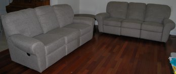 Pair Of Reclining Sofas, One Plugs In