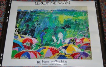 Vintage 1978 LeRoy Neiman Poster Of Arnold Palmer At Augusta On April 7, 1973. ' Arnold Palmer At Augusta'