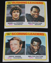 1978 Topps Rushing/ Scoring Leaders With Walter Payton