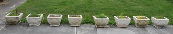 Lot Of Eight Stone Planters
