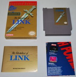 Beautiful Copy Of The Adventure Of Link ( Zelda II) For NES With Box, Instructions And Poster