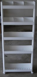 Slim Five Tier Rolling Storage Cart