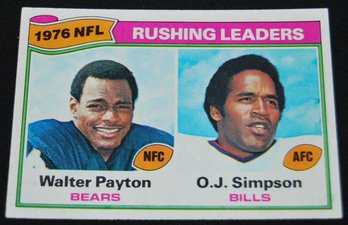 1977 Topps Rushing Leaders. Walter Payton And OJ Simpson #3