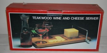 Teakwood Wine And Cheese Server. Teakwood Tray Still Sealed In Box