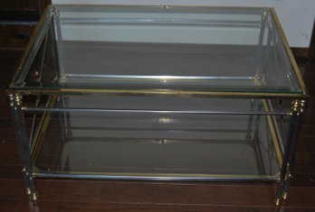 Glass And Metal Coffee Table