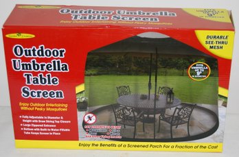 New In Box Outdoor Umbrella Table Screen