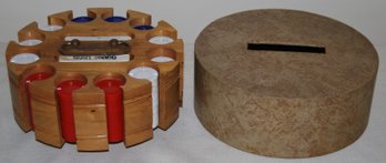 Vintage Swivel Poker Chip Holder