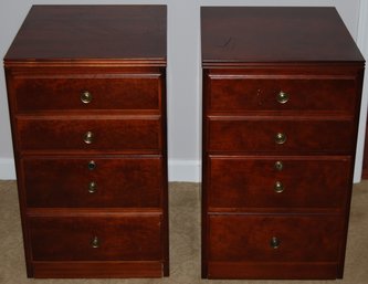 Pair Of Thomasville Wood Filing Cabinets