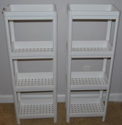 Pair Of Plastic Storage Shelves
