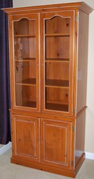 Wooden Two Piece, Four Door China Cabinet And Hutch