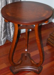 Round Side Table With Lyre Style Legs