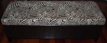 Zebra Print Top Storage Bench