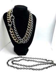 Three Chain Link Necklaces
