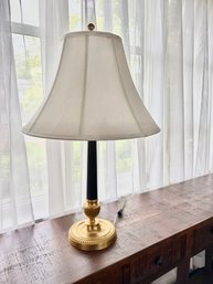Classic Table Lamp With Brass Base & Black Column