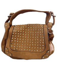 Tan Leathehand Bag By MMS