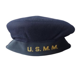 Vintage WWII U,S Navy Merchant Marine Donald Duck Flat Sailor Hat