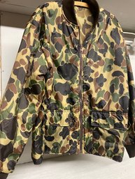 Nylon Camo Zip Up Jacket Size XL
