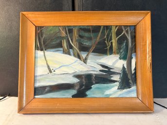 First Snow Art Painting Picture Frame