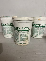 3 Buckets Of Powdered Cleaner And Deodorizer