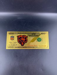 Collectible Chicago Bears Gold Foiled Bill