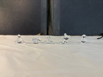 Group Of  5 Crystal Swarovski Animals