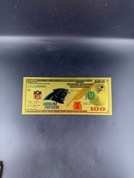 Collectible Carolina Panthers Gold Foiled Bill