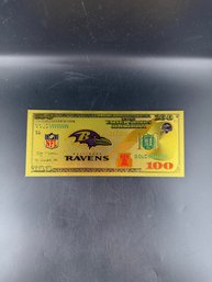 Collectible Baltimore Ravens Gold Foiled Bill