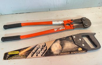 Bolt Cutters And Hand Saw